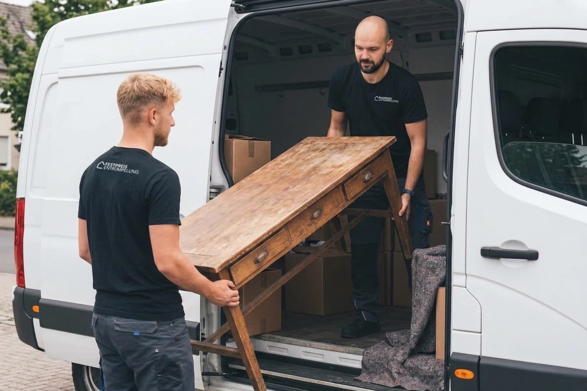 Entrümpelung nach Todesfall – Möbel werden eingeladen